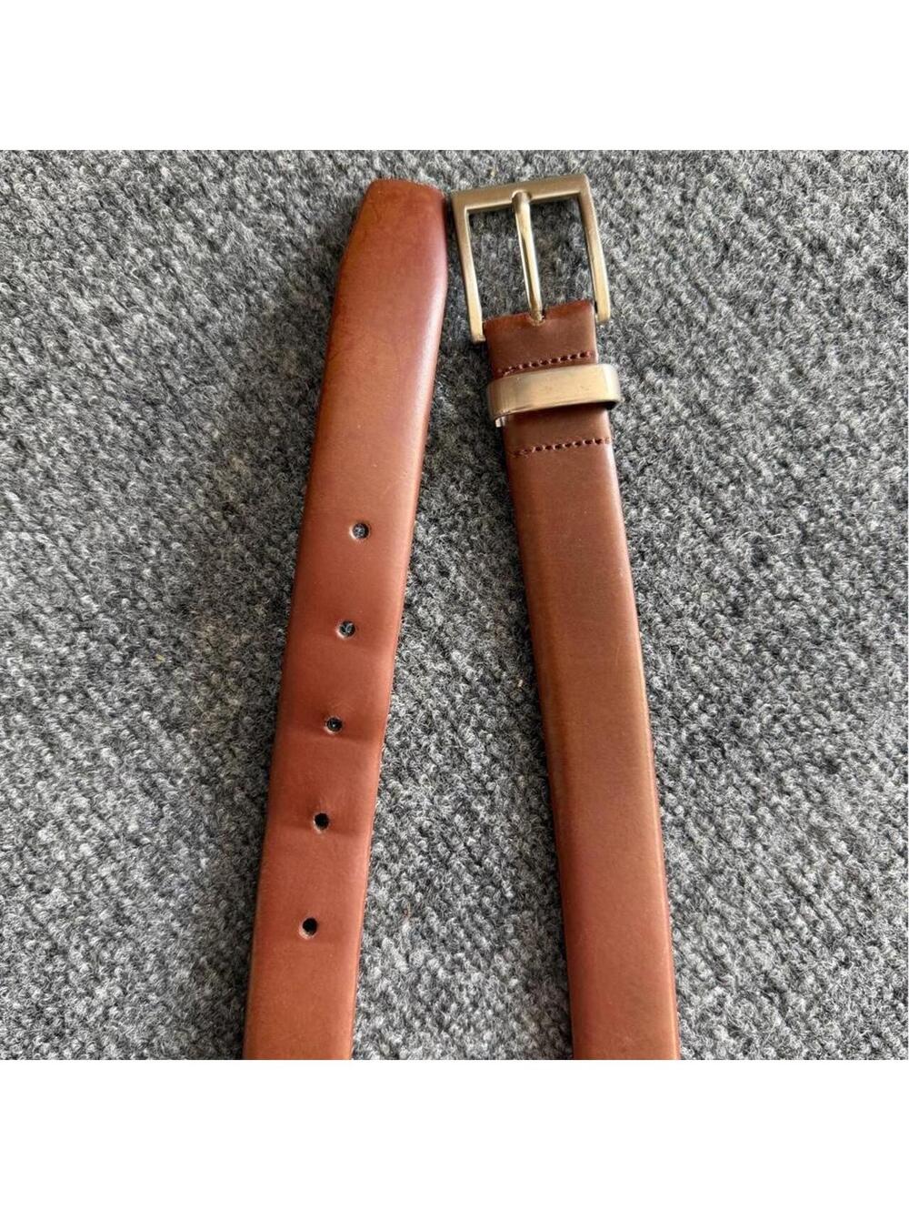 Vintage Cognac brown Italian leather made in Italy belt